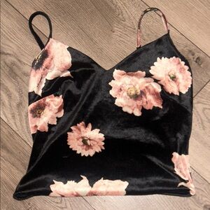 Floral Velvet Camisole Top